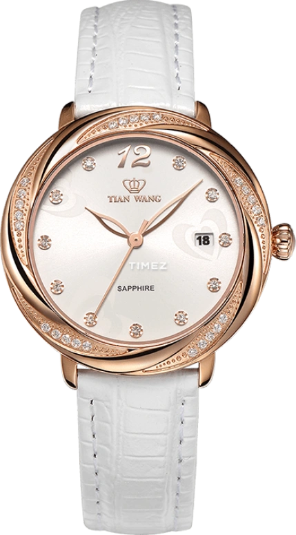 TianWang,Other ,Stainless Steel,White,Quartz,Day,Sapphire,Glass,LS3832P,LS3832P/D-W