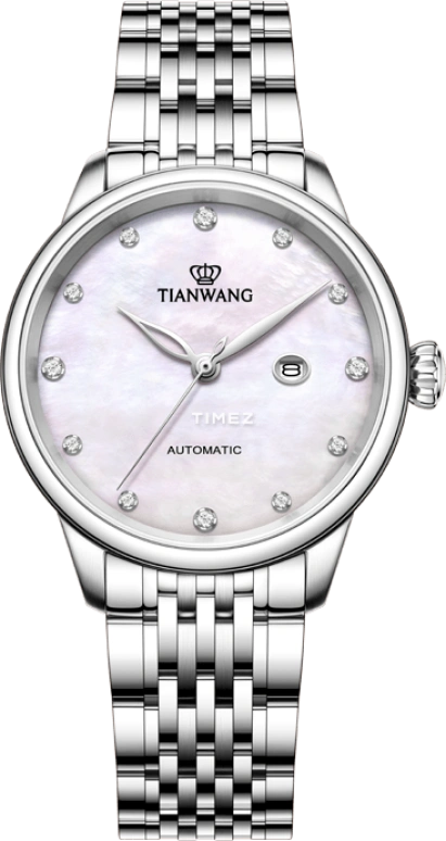 TianWang,Glory 32.50mm,32.50mm,Stainless Steel,Silver White,Automatic,Day,Sapphire,Glass,LS51304S,LS51304S.D.S.W