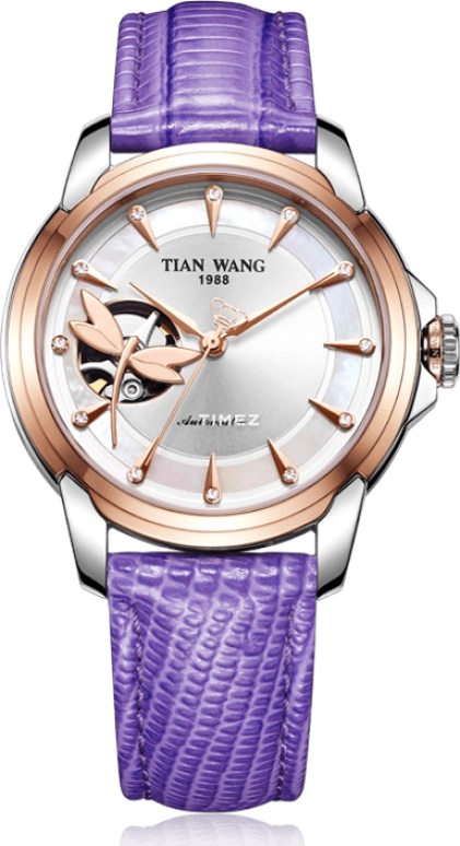 TianWang,Fille ,Stainless Steel,Rose Gold,Silver White,Automatic,Sapphire,Crystal Glass,Round,LS51032TP,LS51032TP.LP.S