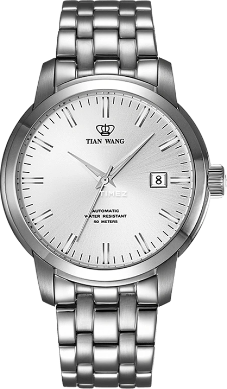 TianWang,MOUNTAINS 40.50mm,40.50mm,Stainless Steel,White,Automatic,Day,Sapphire,Crystal Glass,GS5915S,GS5915S/D-A