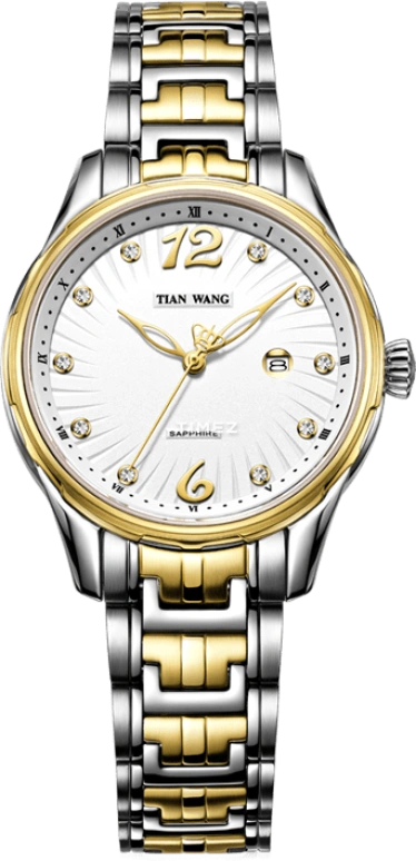 TianWang,Leader 30mm,30mm,Stainless Steel,White,Automatic,Day,Sapphire,Glass,LS5769T,LS5769T/D-1