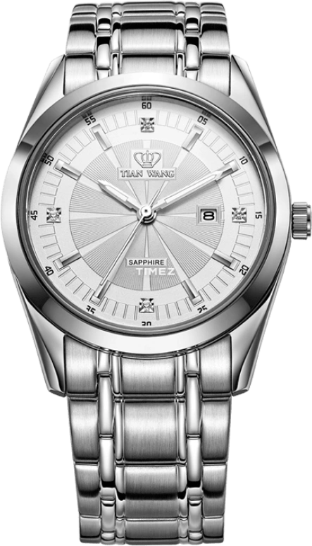 TianWang,Other ,Stainless Steel,Silver White,Quartz,Day,Sapphire,Glass,LS3735S,LS3735S/DD-A
