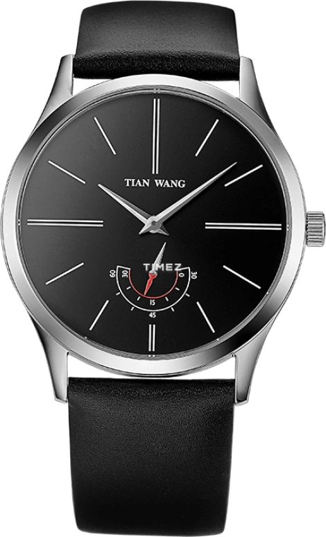 TianWang,Other ,Stainless Steel,Black,Quartz,Power Reserve Indicator,Sapphire,Glass,LS3691S