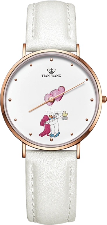 TianWang,Collaboration ,Stainless Steel,White,Quartz,Sapphire,Crystal Glass,Round,LS31137P,LS31137P.LW.W
