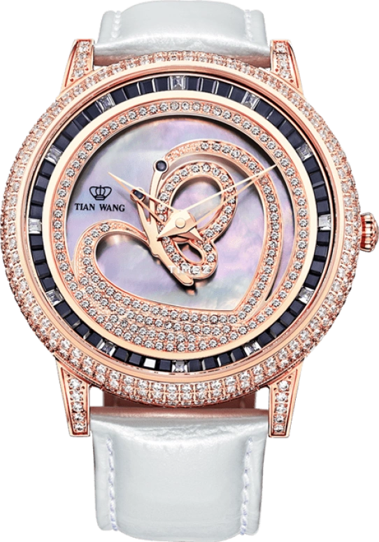 TianWang,Shine ,Stainless Steel,Silver White,Quartz,Crystal Glass,Round,LS3707P