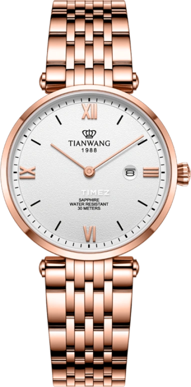 TianWang,Learned 30mm,30mm,Stainless Steel,White,Quartz,Day,Sapphire,Crystal Glass,LS31285P,LS31285P.D.P.W