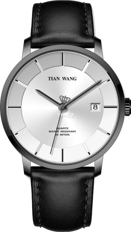 TianWang,Grace ,Stainless Steel,Silver White,Quartz,Day,Sapphire,Crystal Glass,GS31061B,GS31061B.D.LB.W