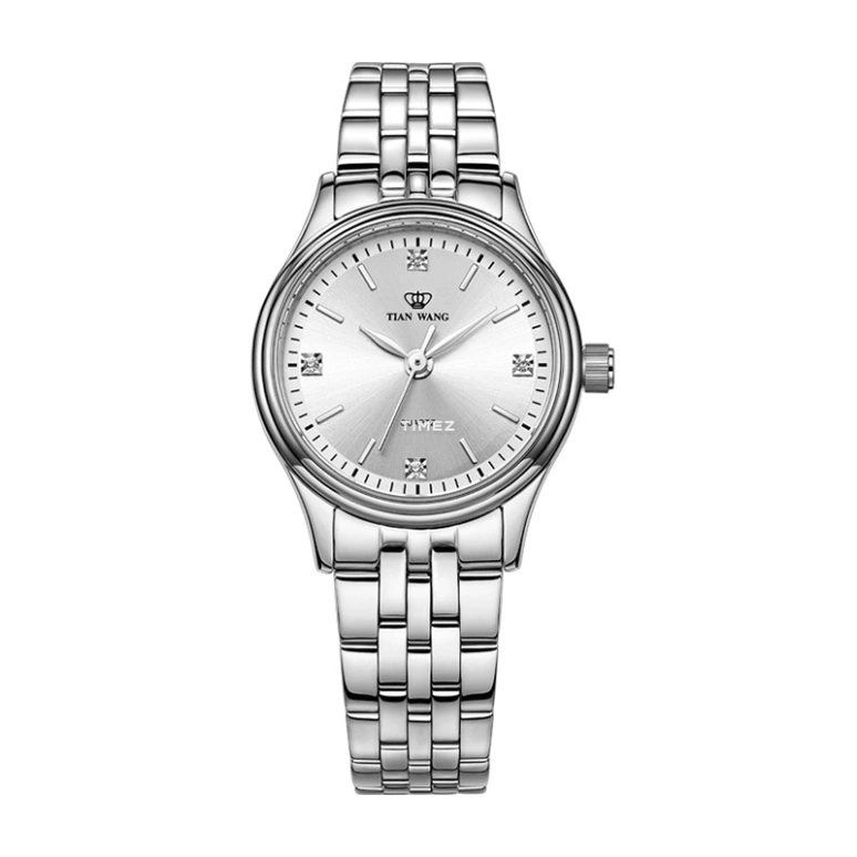 TianWang,Other 24mm,24mm,Stainless Steel,Silver White,Quartz,Hardlex,Glass,Round,LS3729S,LS3729S-A