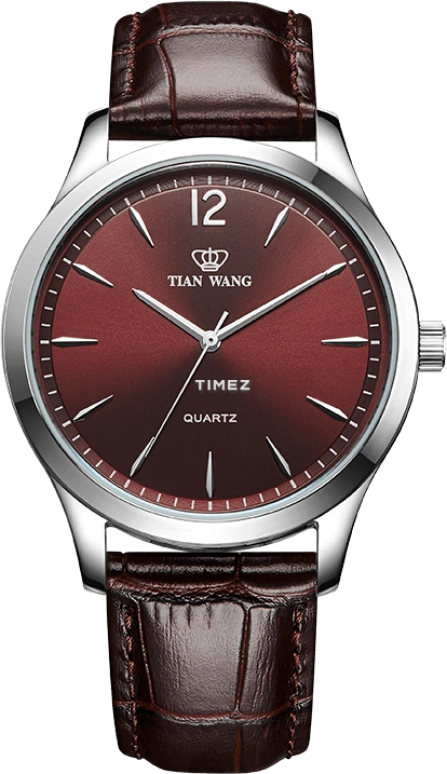 TianWang,Sea ,Stainless Steel,Coffee,Quartz,Glass,Round,GS3994S,GS3994S.LC.C