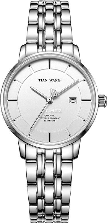 TianWang,Grace 30mm,30mm,Stainless Steel,Silver White,Quartz,Day,Sapphire,Crystal Glass,LS31060S,LS31060S.D.S.W