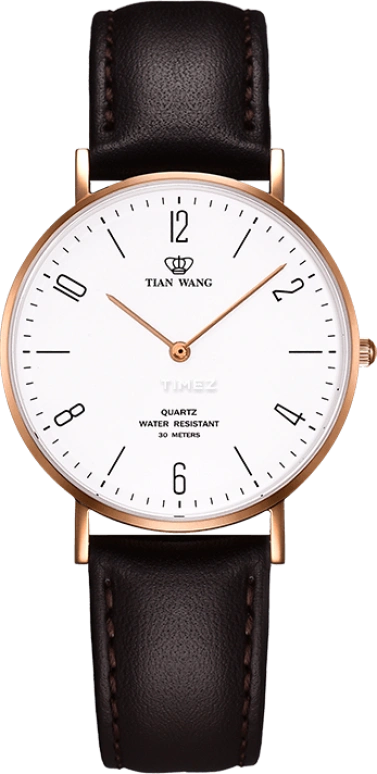 TianWang,TWINKLE ,Stainless Steel,White,Quartz,Sapphire,Glass,Round,LS3911P