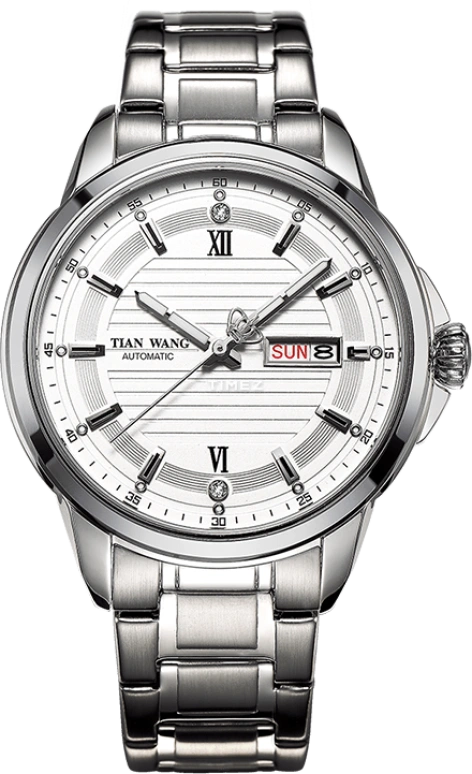 TianWang,Other ,Stainless Steel,White,Automatic,Date,Day,GS5794S,GS5794S/DD-A