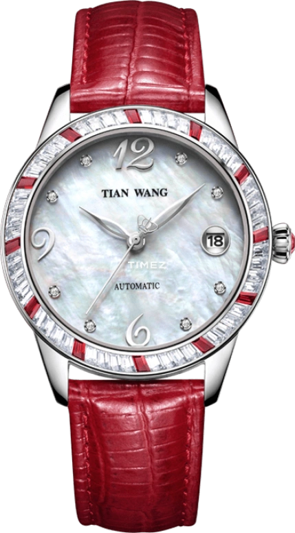 TianWang,Shine ,Stainless Steel,White,Automatic,Day,Sapphire,Glass,LS5867S,LS5867S/D-R-A