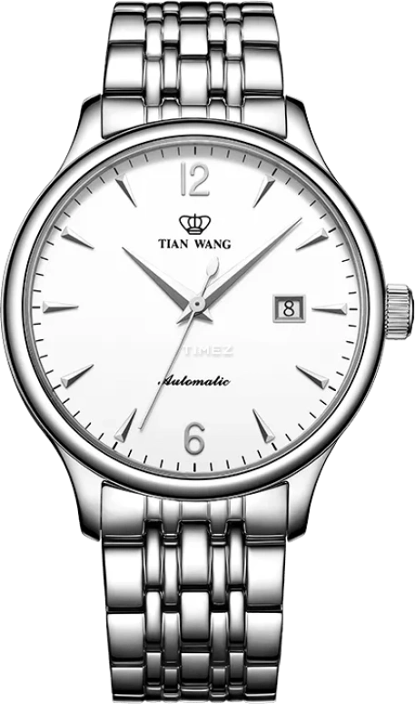 TianWang,Kunlun ,Stainless Steel,White,Automatic,Day,Sapphire,Crystal Glass,GS5845S,GS5845S/D-A