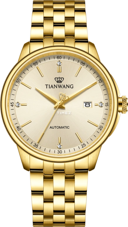 TianWang,Permanent 42mm,42mm,Stainless Steel,Gold,Automatic,Day,Sapphire,GS51172G,GS51172G.D.G.G-1