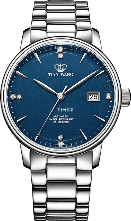 TianWang,Kunlun 39.50mm,39.50mm,Stainless Steel,Blue,Automatic,Day,Sapphire,Glass,GS51003S,GS51003S.D.S.U