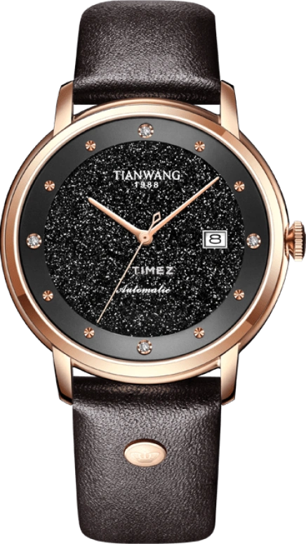 TianWang,MOUNTAINS ,Stainless Steel,Black,Automatic,Day,Sapphire,Crystal Glass,GS51144P,GS51144P.D.LC.B