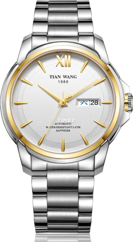 TianWang,The Conqueror 42mm,42mm,Stainless Steel,Silver White,Automatic,Date,Day,GG51045T,GG51045T.DD.S.S