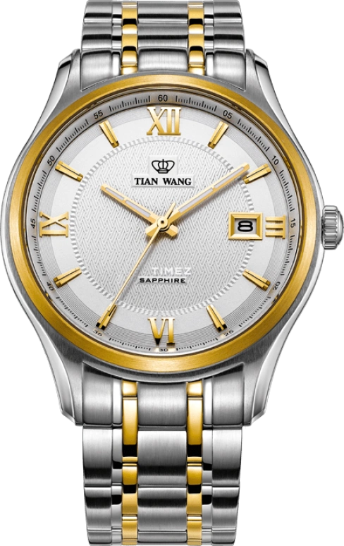 TianWang,Grace ,Stainless Steel,White,Quartz,Day,Sapphire,Crystal Glass,GS3723T,GS3723T/D