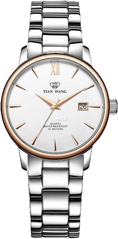 TianWang,Sea ,Stainless Steel,Rose Gold,White,Quartz,Day,Glass,LS3996TP,LS3996TP.D.S.W