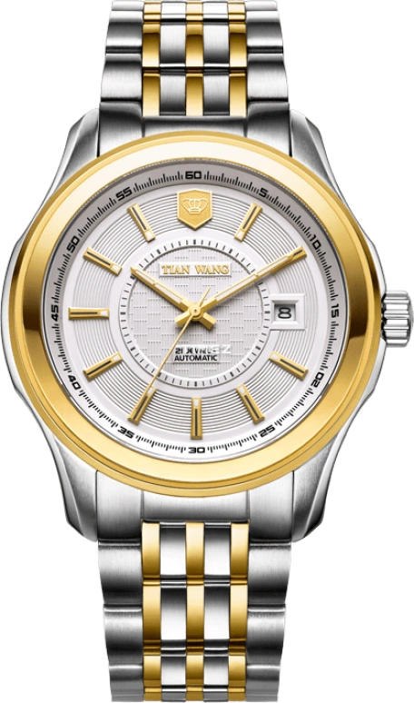TianWang,Permanent ,Stainless Steel,White,Automatic,Day,Sapphire,Crystal Glass,GS5668T,GS5668T/D
