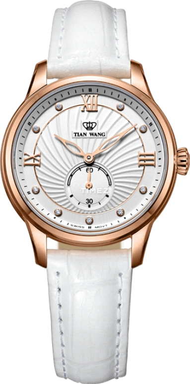TianWang,Leader ,Stainless Steel,Rose Gold,White,Quartz,Sapphire,Crystal Glass,Round,LS3768P,LS3768P/D