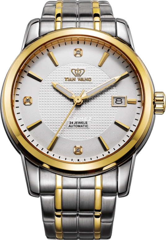 TianWang,Other ,Stainless Steel,White,Automatic,Day,Sapphire,Crystal Glass,GS5726T,GS5726T/D