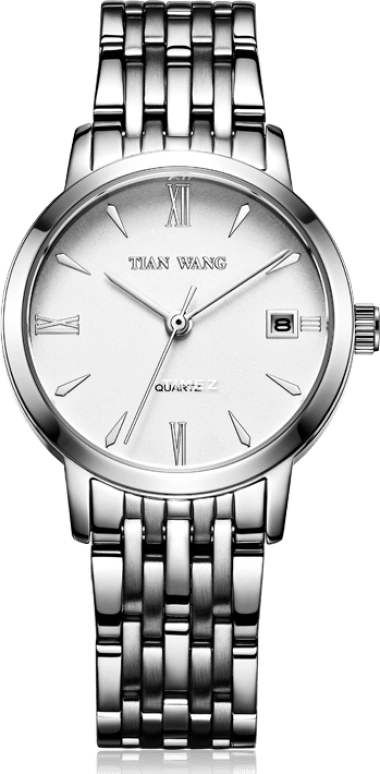 TianWang,Cardiac ,Stainless Steel,White,Quartz,Day,Sapphire,Crystal Glass,LS3774S,LS3774S/D-A