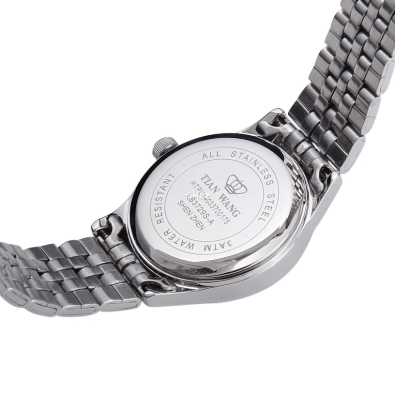 TianWang,Other 24mm,24mm,Stainless Steel,Silver White,Quartz,Hardlex,Glass,Round,LS3729S,LS3729S-A