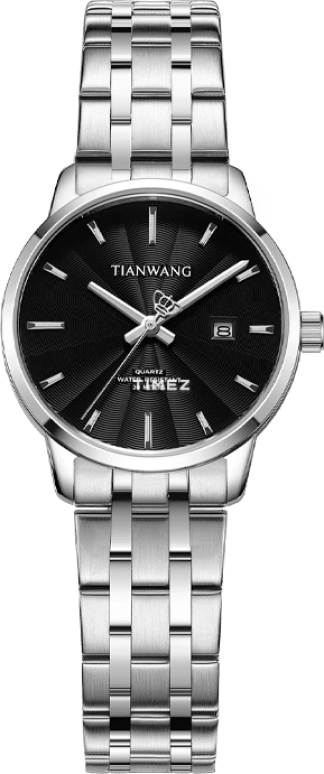 TianWang,Other ,Stainless Steel,Black,Quartz,Day,Hardlex,Glass,LS3727S,LS3727S/D-B-A
