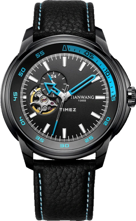 TianWang,X-Man ,Stainless Steel,Black,Automatic,Chronograph,Round,GS51211B,GS51211B.D.LB.B