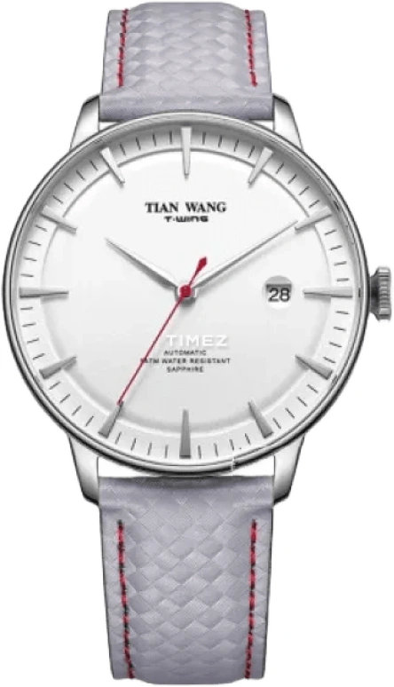 TianWang,Other ,Stainless Steel,Silver White,Automatic,Day,Sapphire,Crystal Glass,GS51075S,GS51075S.D.LA.S