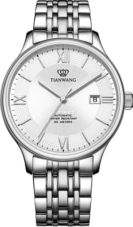 TianWang,Kunlun ,Stainless Steel,Silver White,Automatic,Day,Sapphire,GS51316S,GS51316S.D.S.S