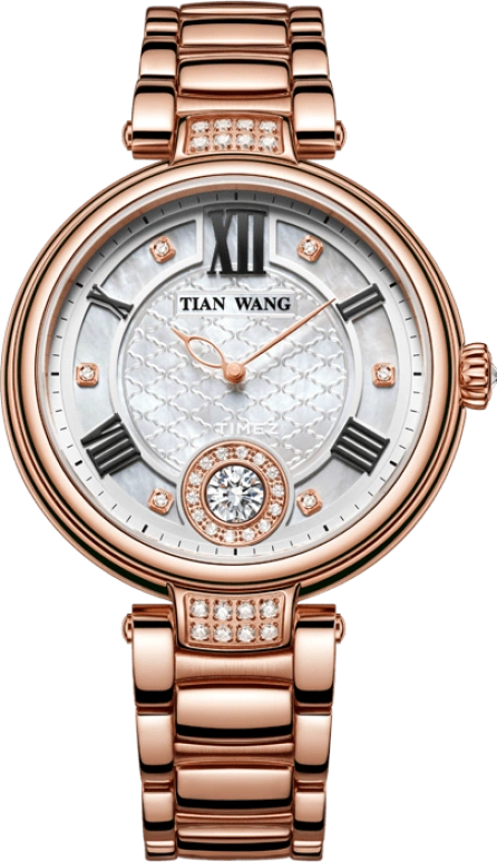 TianWang,Shine 38mm,38mm,Stainless Steel,White,Quartz,Sapphire,Glass,Round,LS3905P