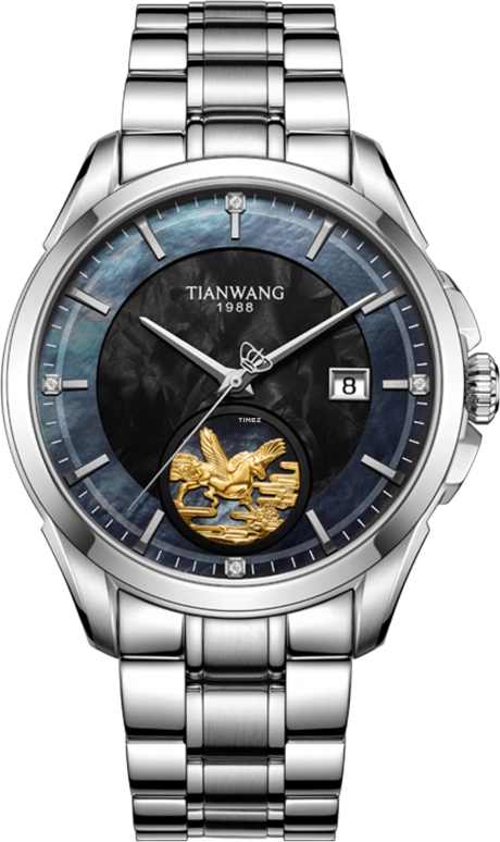 TianWang,Legend 43.20mm,43.20mm,Stainless Steel,Black,Automatic,Day,Sapphire,Glass,GS51150S,GS51150S.D.S.KB