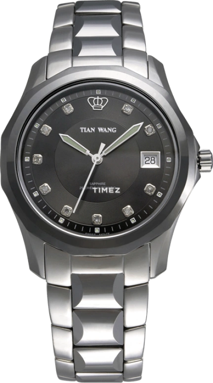 TianWang,Permanent ,Stainless Steel,Black,Automatic,Day,Sapphire,Crystal Glass,GS5383S,GS5383S/D