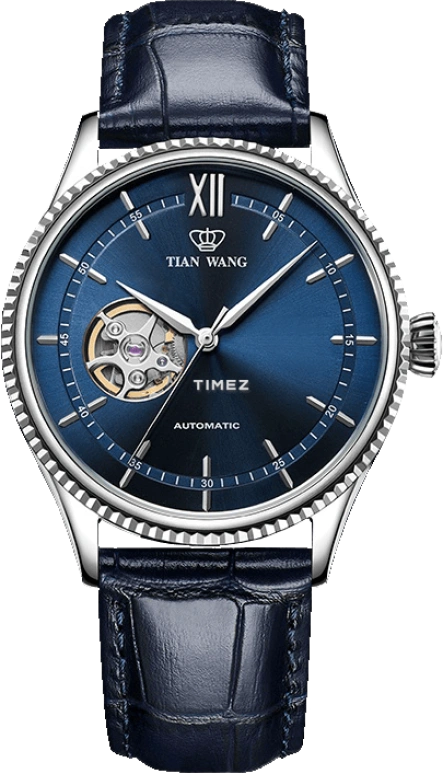 TianWang,Kunlun ,Stainless Steel,Blue,Automatic,Sapphire,Crystal Glass,Round,GS51154S,GS51154S.LU.U
