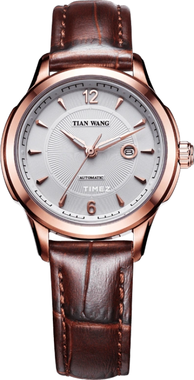 TianWang,Round Times ,Stainless Steel,Rose Gold,Silver,Grey,Automatic,Day,Sapphire,Crystal Glass,LS5740P,LS5740P/D