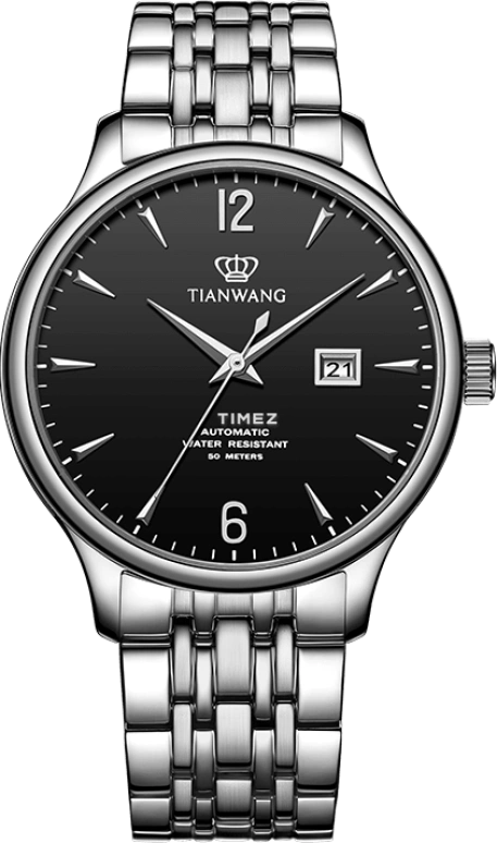 TianWang,Kunlun 41.50mm,41.50mm,Stainless Steel,Black,Automatic,Day,Sapphire,Glass,GS5845S,GS5845S.D.S.B