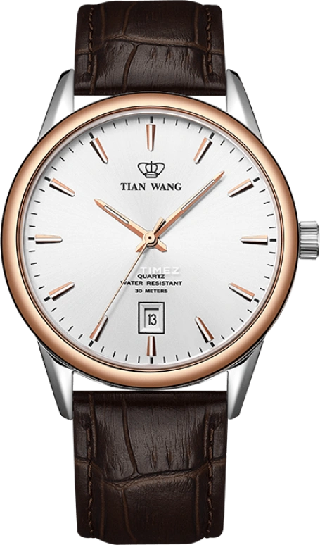 TianWang,Sea ,Rose Gold,White,Quartz,Day,Crystal Glass,GS3921TP,GS3921TP/D