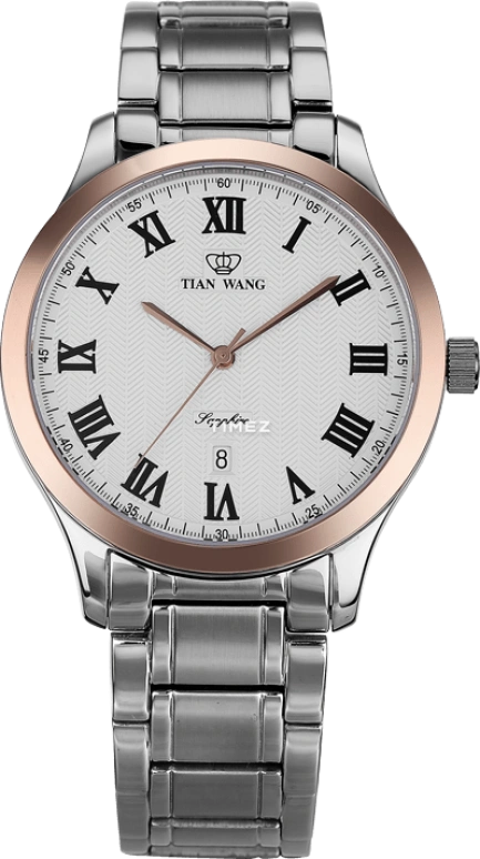 TianWang,Other ,Stainless Steel,White,Quartz,Day,Sapphire,Glass,GS3686TP,GS3686TP/D