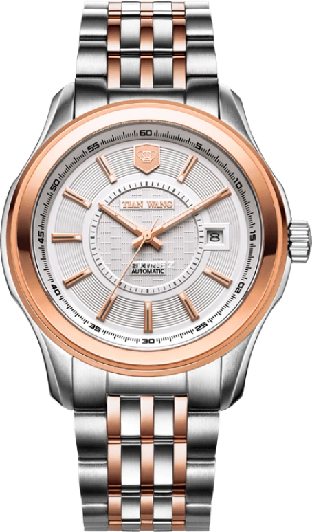 TianWang,Permanent ,Stainless Steel,White,Automatic,Day,Sapphire,Crystal Glass,GS5668TP,GS5668TP/D