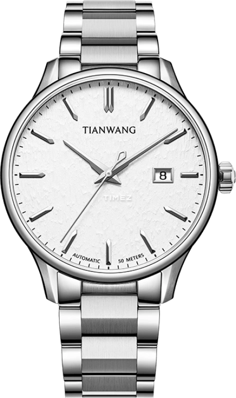 TianWang,Kunlun ,Stainless Steel,White,Automatic,Day,Crystal Glass,GS51575S,GS51575S.DSW-1