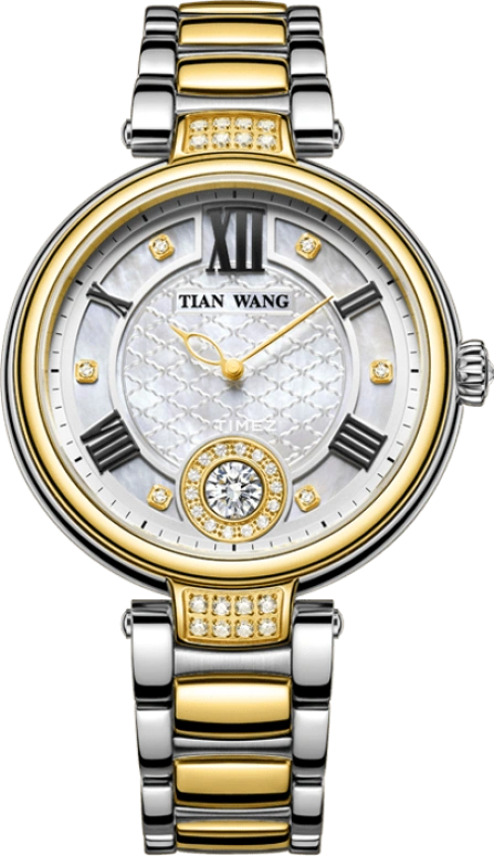 TianWang,Shine ,Stainless Steel,White,Quartz,Sapphire,Glass,Round,LS3905T