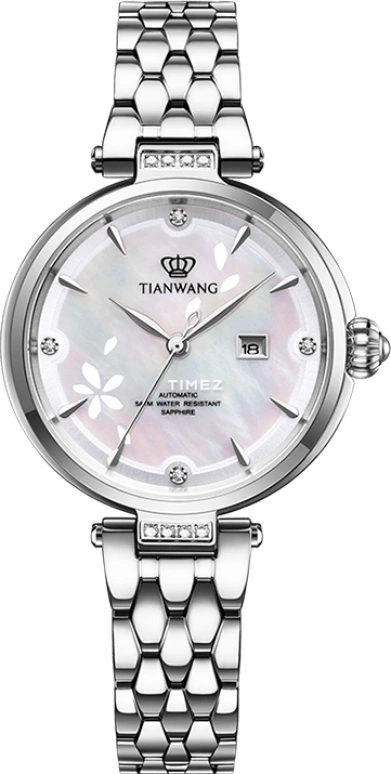 TianWang,Star 32mm,32mm,Stainless Steel,White,Automatic,Day,Sapphire,Glass,LS51176S,LS51176S.D.S.W
