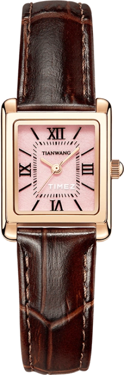 TianWang,Star ,Stainless Steel,Pink,Quartz,Hardlex,Square,LS31381P,LS31381P.LC.K