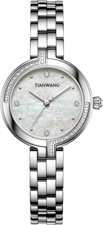 TianWang,Shine 27mm,27mm,Stainless Steel,Silver White,Quartz,Sapphire,Glass,Round,LS31287S,LS31287S.S.W