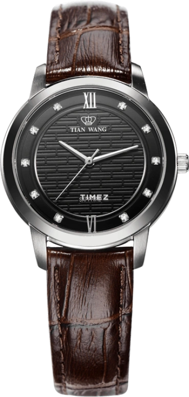 TianWang,Other ,Stainless Steel,Black,Quartz,Sapphire,Glass,Round,LS3803S