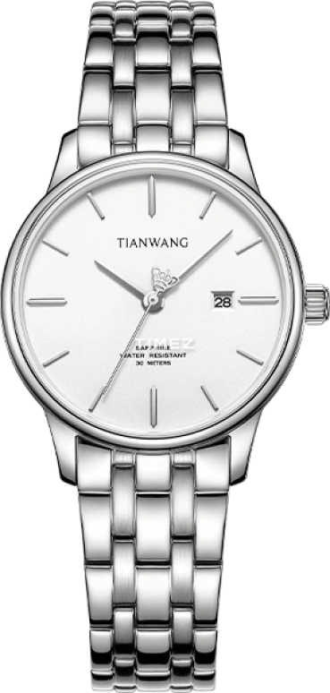 TianWang,Other ,Stainless Steel,Silver White,Quartz,Day,Sapphire,Glass,LS31203S,LS31203S.D.S.W