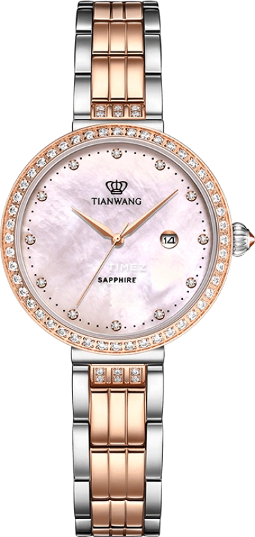 TianWang,Star 30mm,30mm,Stainless Steel,Pink,Quartz,Day,Sapphire,Crystal Glass,LS31194TP,LS31194TP.D.TP.K